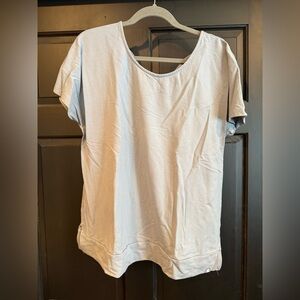 Women’s Lane Bryant Active Light Blue Short Sleeve Top w/ 
Low Cross Back, 14-16
